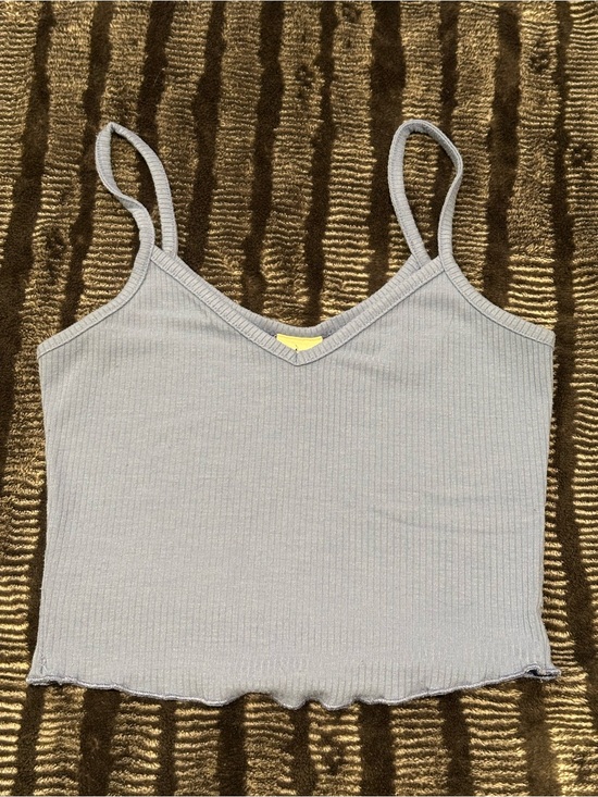 Brandy Melville Tops - Brandy Melville Ribbed Light Blue V-Neck Spaghetti Strap Camisole